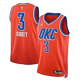 Men's Oklahoma City Thunder #3 Josh Giddey Orange Statement Edition Stitched Basketball Jersey Dzhi,baseball caps,new era cap wholesale,wholesale hats